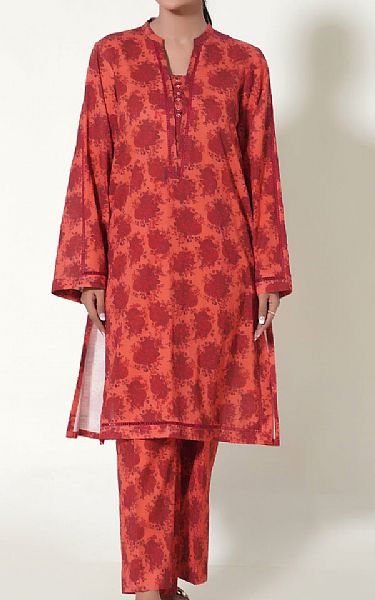 Zeen Coral Khaddar Suit (2 Pcs) | Pakistani Winter Dresses- Image 1