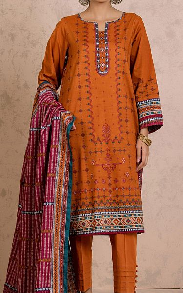 Zeen Rust Khaddar Suit | Pakistani Dresses in USA- Image 1