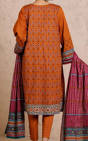 Zeen Rust Khaddar Suit | Pakistani Dresses in USA- Image 2