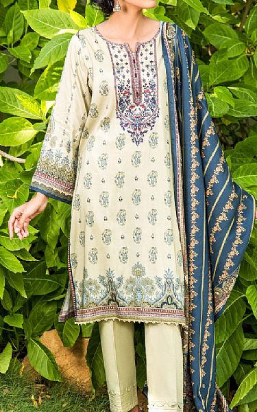 Zeen Off-white Linen Suit | Pakistani Dresses in USA- Image 1