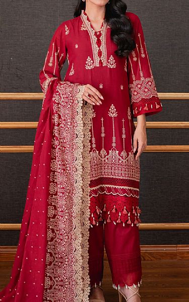 Zeen Bright Red Lawn Suit | Pakistani Dresses in USA- Image 1