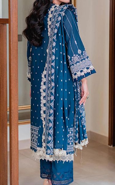 Zeen Denim Blue Lawn Suit | Pakistani Dresses in USA- Image 2