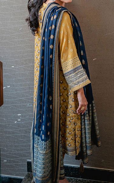 Zeen Mustard Jacquard Suit | Pakistani Dresses in USA- Image 2