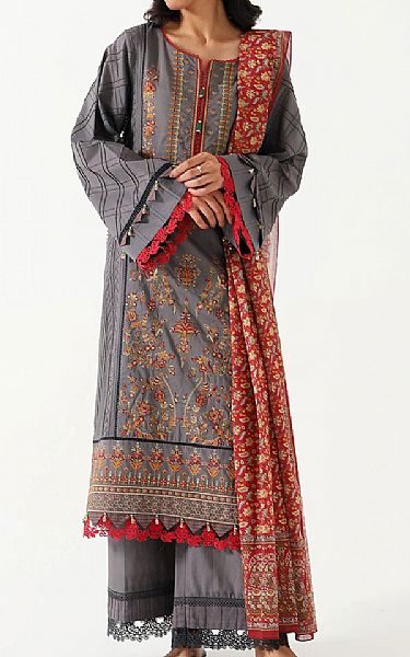 Zeen Grey Cambric Suit | Pakistani Dresses in USA- Image 1