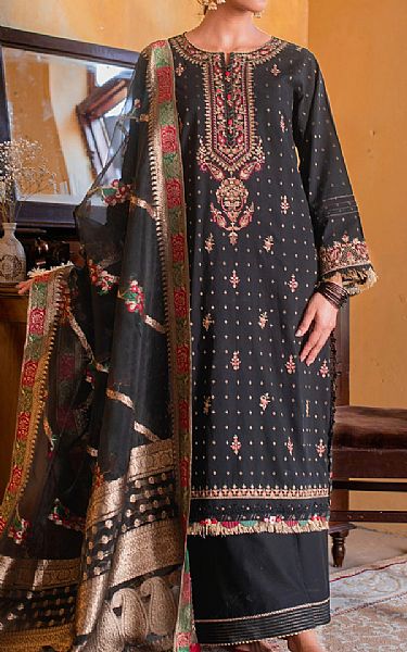 Zeen Black Jacquard Suit | Pakistani Dresses in USA- Image 1