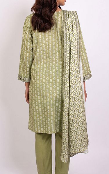 Zeen Apple Green Khaddar Suit | Pakistani Winter Dresses- Image 2
