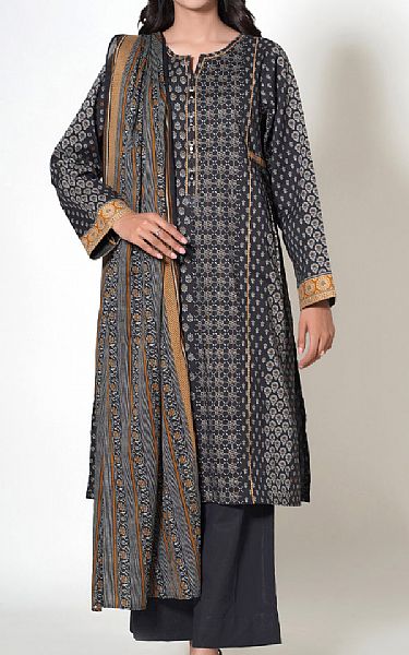 Zeen Dark Grey Cambric Suit | Pakistani Lawn Suits- Image 1