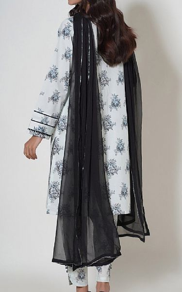 Zeen White/Black Cambric Suit | Pakistani Lawn Suits- Image 2
