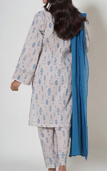 Zeen Ivory/Turquoise Lawn Suit | Pakistani Lawn Suits- Image 2