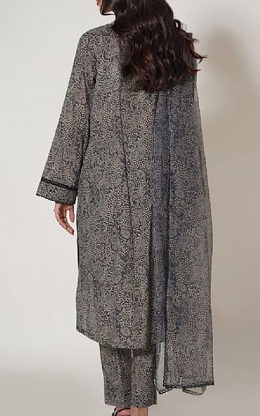 Zeen Charcoal Woven Suit | Pakistani Winter Dresses- Image 2