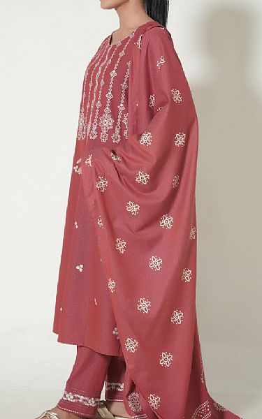 Zeen Auburn Red Karandi Suit | Pakistani Winter Dresses- Image 2