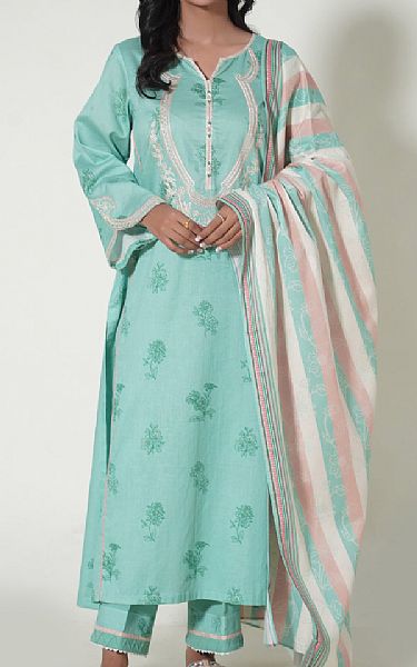 Zeen Aqua Cottel Suit | Pakistani Winter Dresses- Image 1