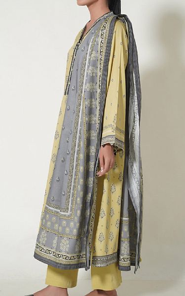 Zeen Cream Cottel Suit | Pakistani Winter Dresses- Image 2