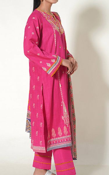 Zeen Hot Pink Khaddar Suit | Pakistani Winter Dresses- Image 2