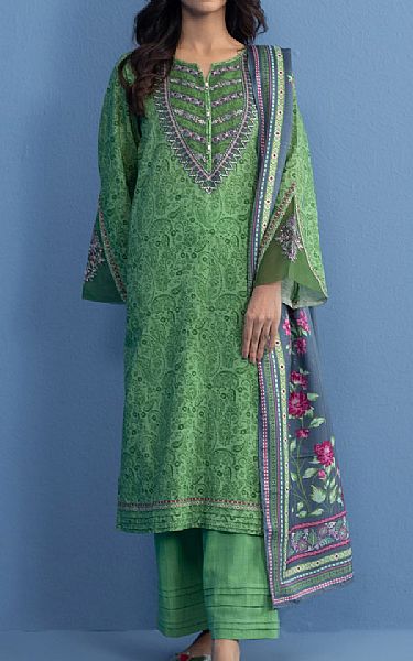 Zeen Hippie Green Khaddar Suit | Pakistani Winter Dresses- Image 1