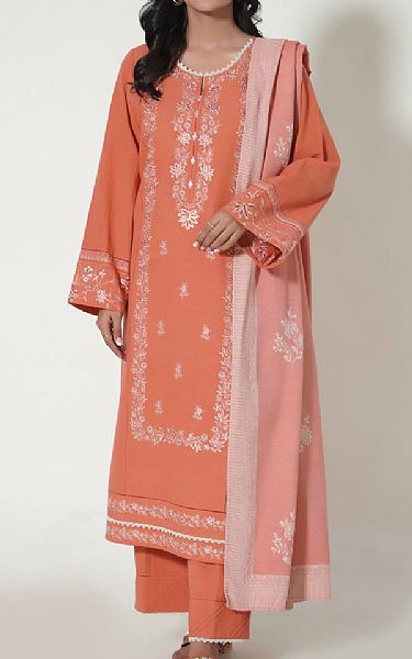 Zeen Coral Khaddar Suit | Pakistani Winter Dresses- Image 1