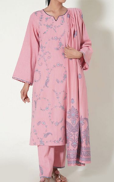 Zeen Pink Khaddar Suit | Pakistani Winter Dresses- Image 1