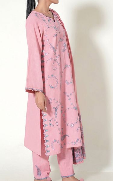 Zeen Pink Khaddar Suit | Pakistani Winter Dresses- Image 2