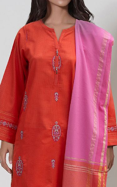 Zeen Orange Micro Suit | Pakistani Winter Dresses- Image 2