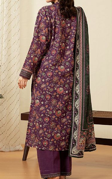 Zeen Wine Berry Khaddar Suit | Pakistani Winter Dresses in USA- Image 2