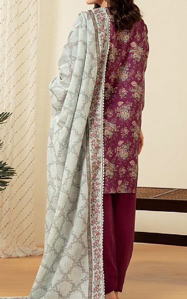 Zeen Raspberry Rose Khaddar Suit | Pakistani Winter Dresses in USA- Image 2