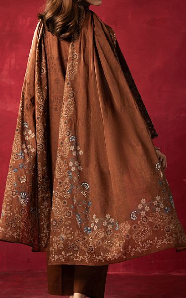 Zeen Brown Lawn Suit | Pakistani Lawn Dress in USA- Image 2