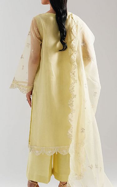 Zeen Pastel Yellow Organza Suit | Pakistani Embroidered Chiffon Dresses USA- Image 2