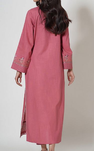 Zeen Tulip Pink Cotton Slub Suit (2 Pcs) | Pakistani Lawn Suits- Image 2