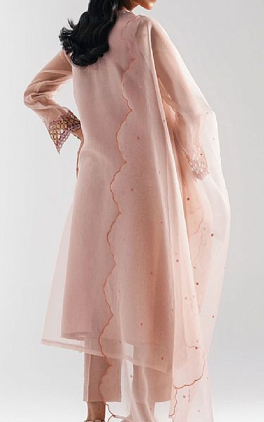 Zeen Rose Pink Organza Suit | Pakistani Embroidered Chiffon Dresses USA- Image 2
