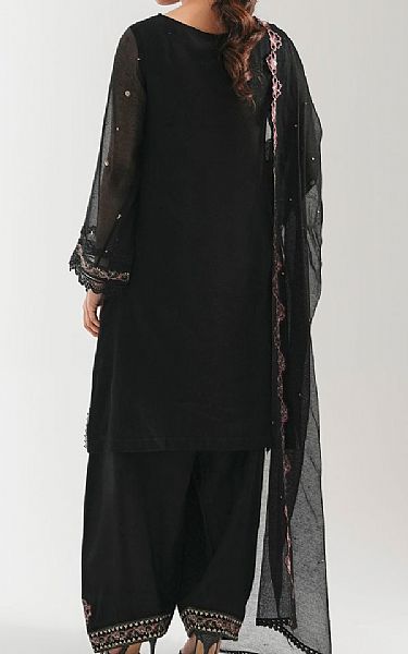 Zeen Black Net Suit | Pakistani Embroidered Chiffon Dresses USA- Image 2