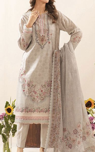 Zeen Light Grey Lawn Suit | Pakistani Lawn Dress in USA- Image 1