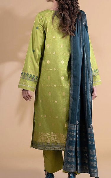 Zeen Apple Green Jacquard Suit | Pakistani Lawn Suits- Image 2