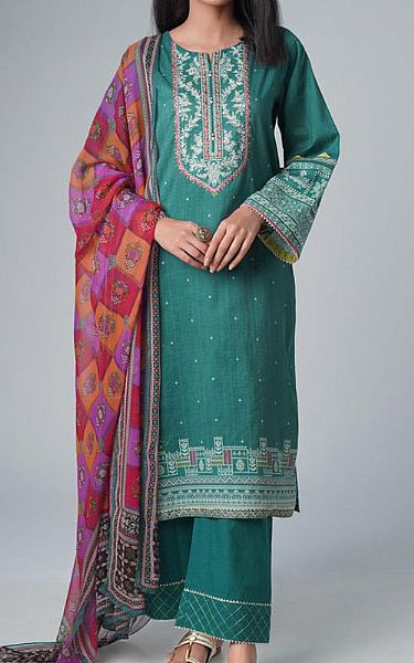 Zeen Teal Lawn Suit | Pakistani Lawn Suits- Image 1