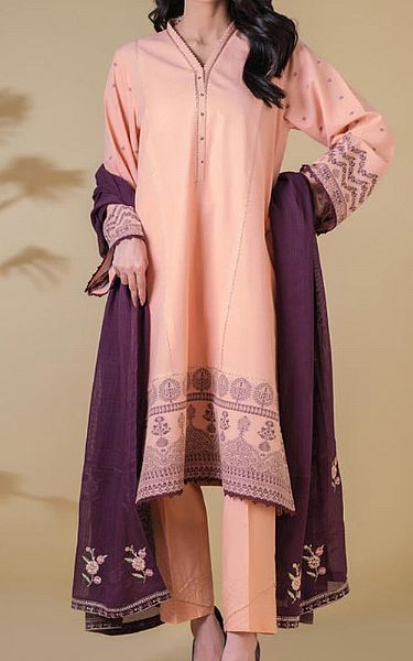 Zeen Tea Pink Jacquard Suit | Pakistani Lawn Suits- Image 1