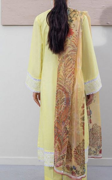 Zellbury Cream Cambric Suit | Pakistani Winter Dresses- Image 2