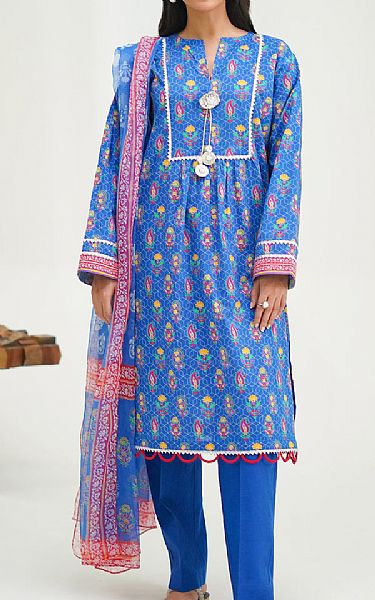 Zellbury Royal Blue Lawn Suit | Pakistani Lawn Dress in USA- Image 1