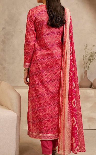 Zellbury Light Carmine Pink Lawn Suit | Pakistani Lawn Dress in USA- Image 2