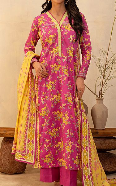Zellbury Hot Pink Lawn Suit | Pakistani Lawn Dress in USA- Image 1