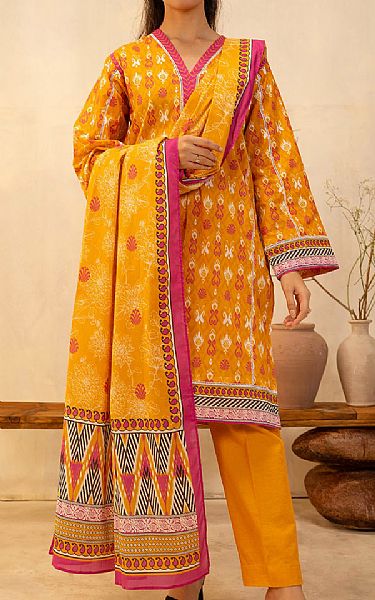 Zellbury Orange Lawn Suit | Pakistani Lawn Dress in USA- Image 1
