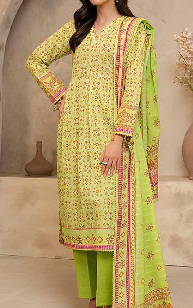 Zellbury Lime Green Lawn Suit | Pakistani Lawn Dress in USA- Image 1