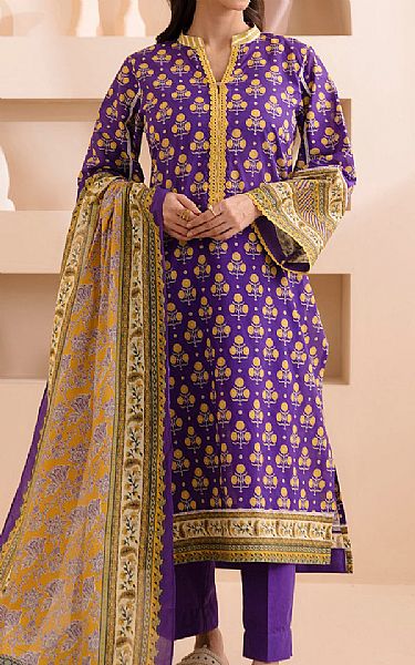 Zellbury Purple Lawn Suit | Pakistani Lawn Dress in USA- Image 1