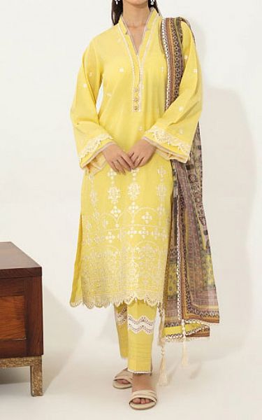Zellbury Yellow Lawn Suit | Pakistani Lawn Suits- Image 1