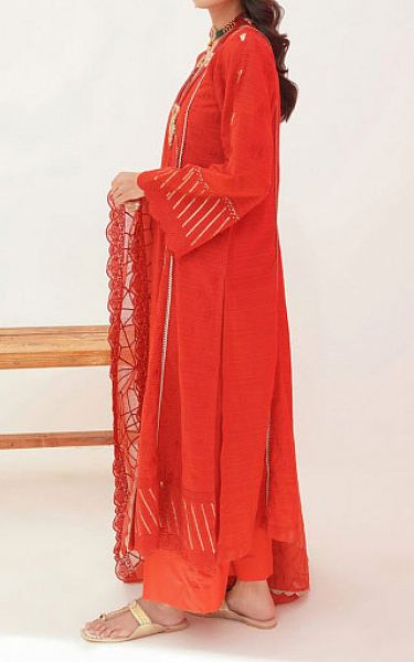 Zellbury Red Lawn Suit | Pakistani Lawn Suits- Image 2