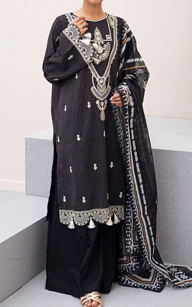 Zellbury Black Lawn Suit | Pakistani Lawn Suits- Image 1