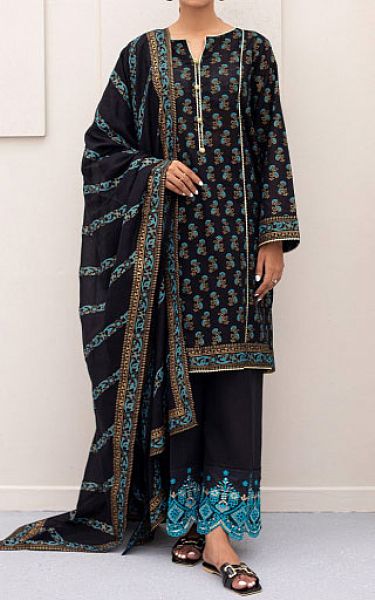 Zellbury Black Lawn Suit | Pakistani Lawn Suits- Image 1