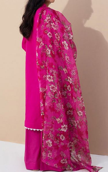 Zellbury Hot Pink Jacquard Suit | Pakistani Lawn Suits- Image 2