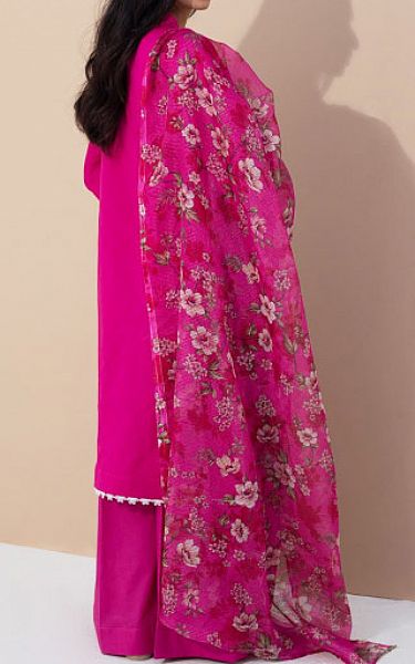 Zellbury Hot Pink Jacquard Suit | Pakistani Lawn Dress in USA- Image 2