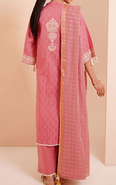 Zellbury Tea Pink Jacquard Suit | Pakistani Lawn Suits- Image 2