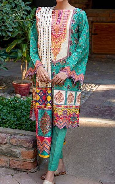 Zellbury Sea Green Khaddar Suit | Pakistani Winter Dresses- Image 1