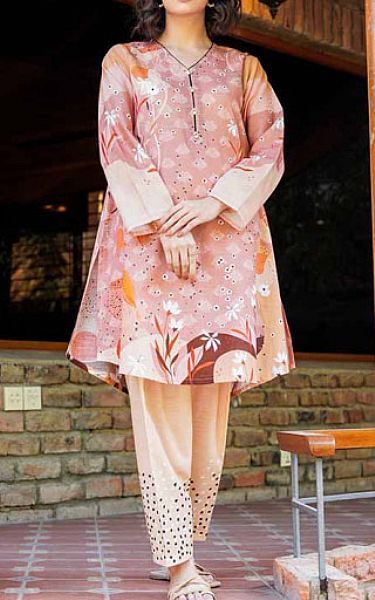 Zellbury Tea Rose Khaddar Suit (2 Pcs) | Pakistani Winter Dresses- Image 1